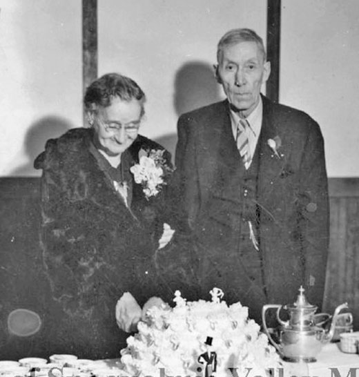 Orin and Viola Baxter at their 50th Wedding Anniversary celebration in 1940
