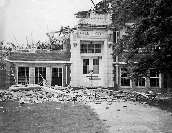 Brick School demolition in 1970