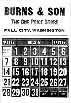 Burns Calendar 1916