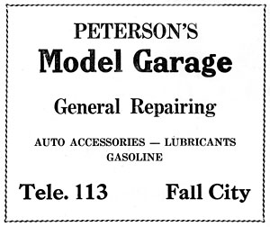Model Garage ad from the 1931 Fall City Telephone Directory