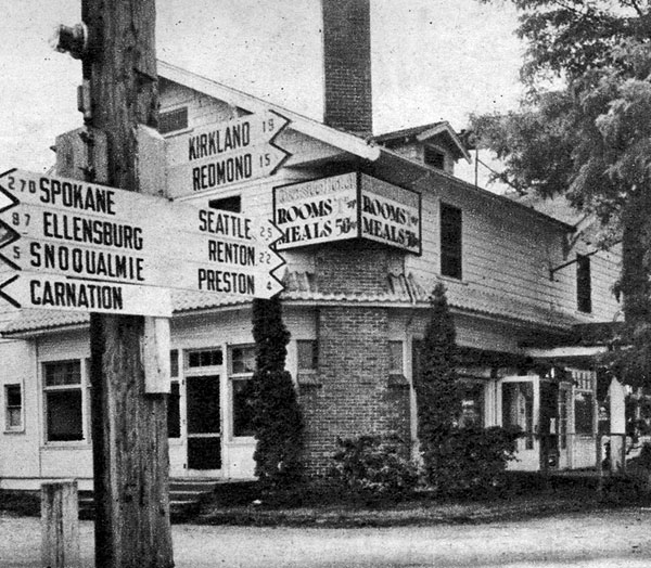 Signposts at Riverside Lodge, 1950