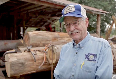 Photo of Duane at the sawmill